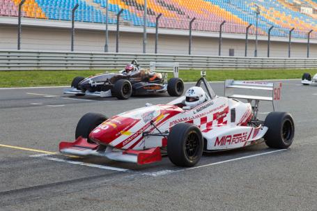 racing car on the start line