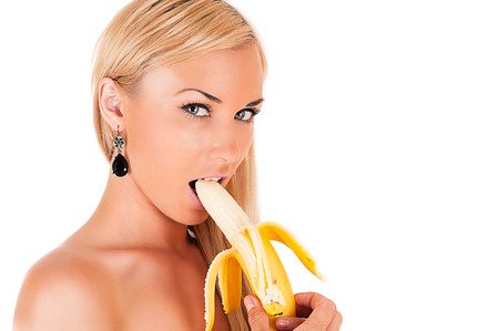 sexy blonde eating your banana